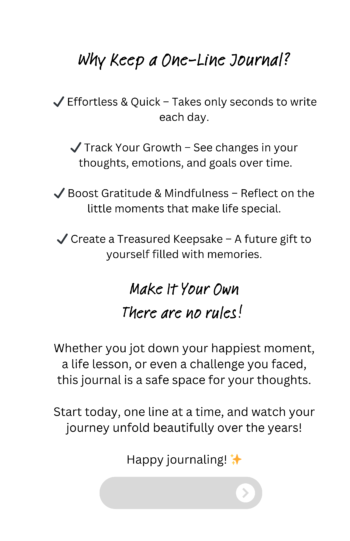 My One Line A Day Journal: 3-Year Daily Reflection Paperback - Image 4